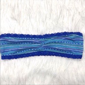 Gilly Hicks Unlined Bandeau Blue Medium
